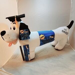 NWT DanDee Jumbo Graduation Autograph Hound Keepsake Plush w Pen Stuffed New